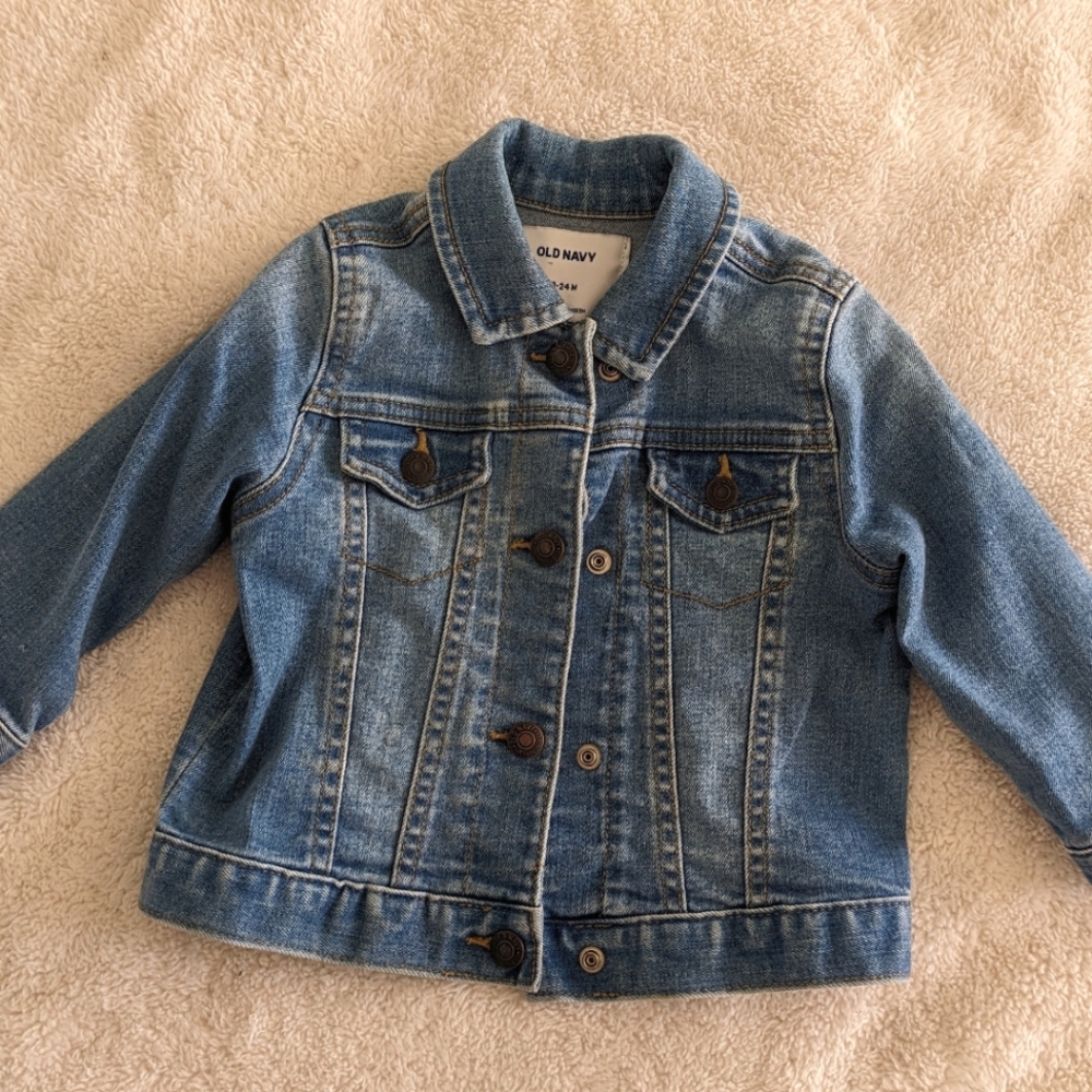 Old Navy Toddler Blue Denim Jacket. Size 18-24M